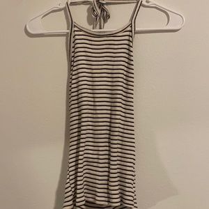 Black and white stripe halter never worn